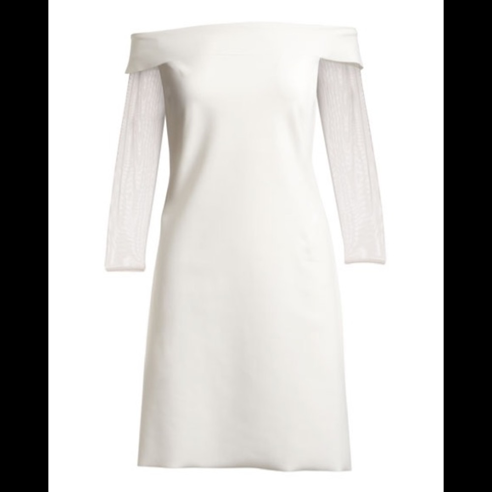 Chiara Boni La Petite Robe Nastassia Illusion Long-Sleeve Mini Cocktail Dress